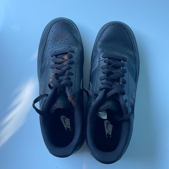 Mens Nike Court Vision Low Black/Black - Picture 1 of 3